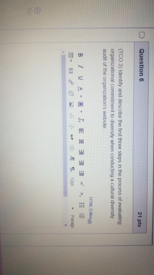 sociology Question 6 21 pts (TCO 3) Identify and