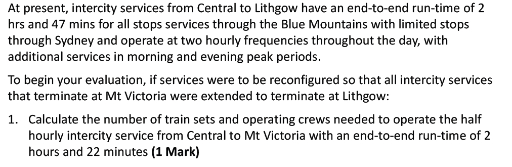 At present, intercity services from Central to