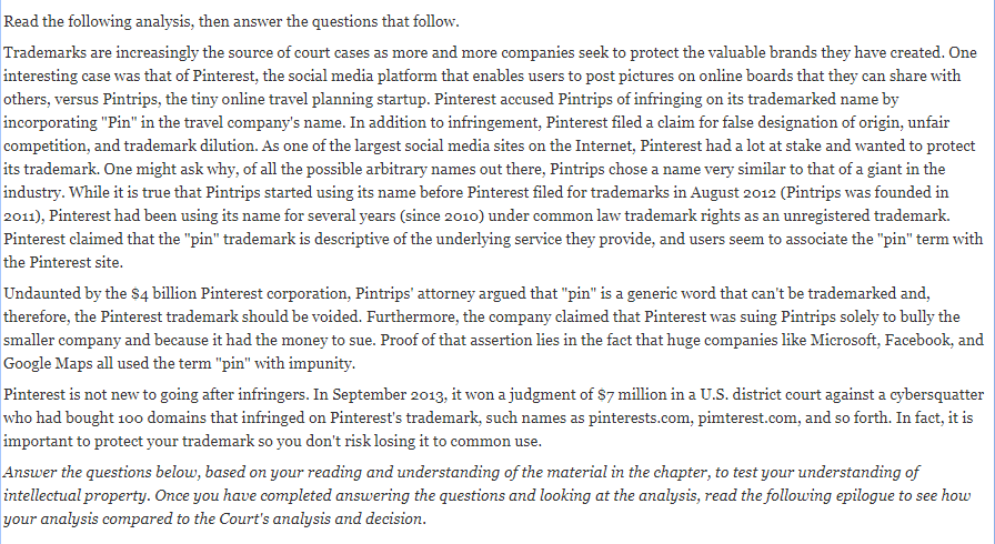 Read the following analysis, then answer the