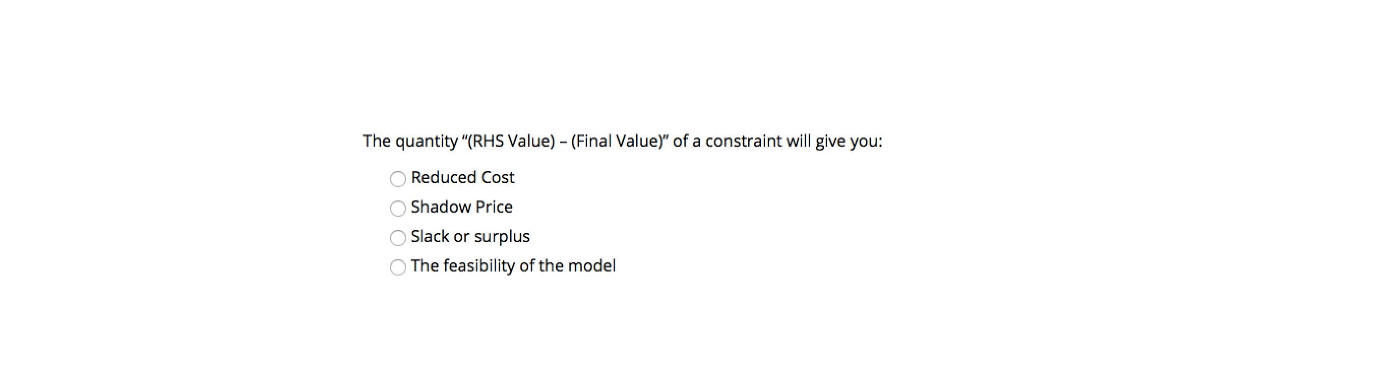 The quantity"(RHS Value) (Final Value)" of a