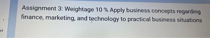 apply business concept regarding finance