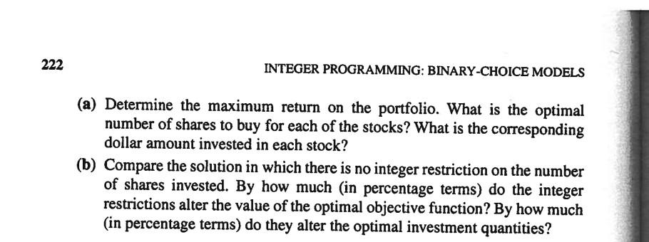 function? 6.3 Selecting an Investment Portfolio:
