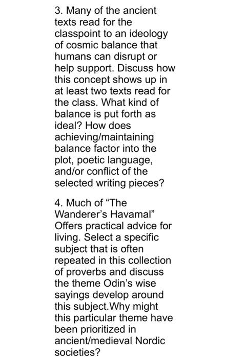 Based on these reads from the course the Book of