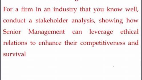 For a firm in an industry that you know well,