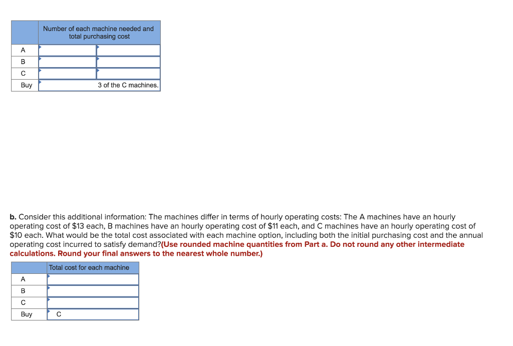 A manager must decide which type of machine to