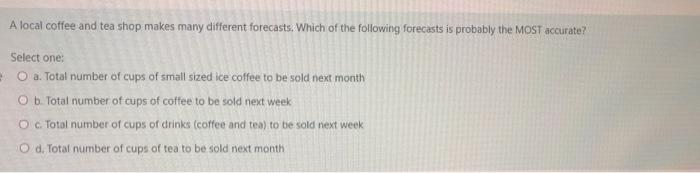 A local coffee and tea shop makes many different