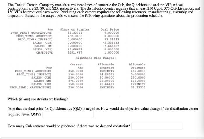 The Candid Camera Company manufactures three