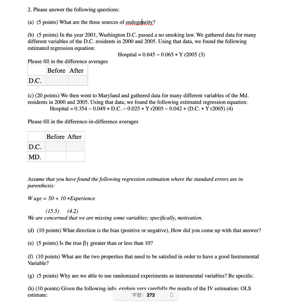 continue with the last one: Treatment effects: W