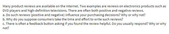 Many product reviews are available on the