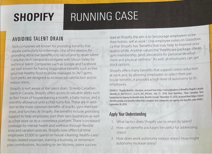 SHOPIFY RUNNING CASE AVOIDING TALENT DRAIN Tech