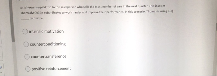 an all-expense-paid trip to the salesperson who