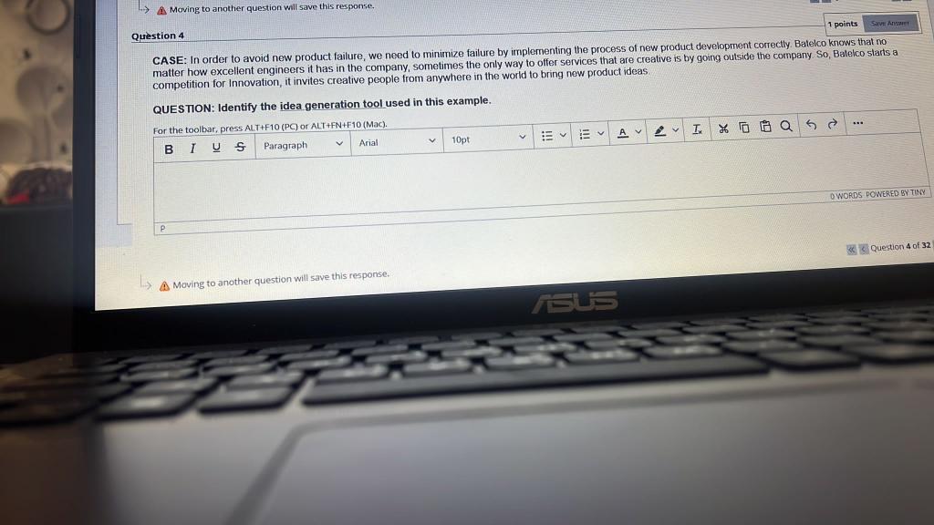 L A Moving to another question will save this