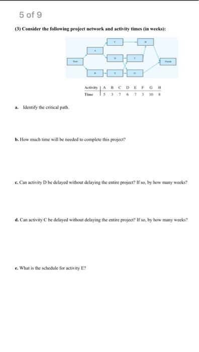 help me plzzz 5 of 9 (3) Consider the following