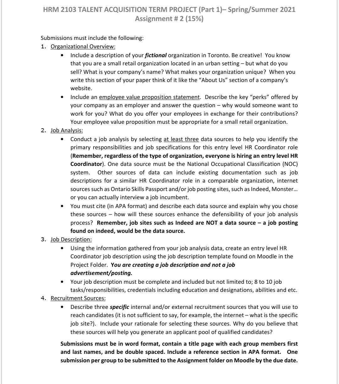HRM 2103 TALENT ACQUISITION TERM PROJECT (Part