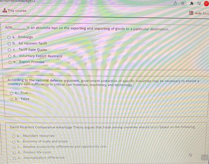 1 E Import-promotion strategy encourages a