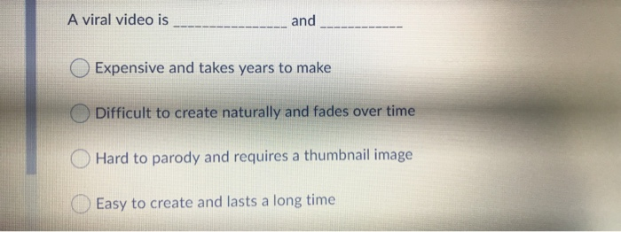 A viral video is and Expensive and takes years to