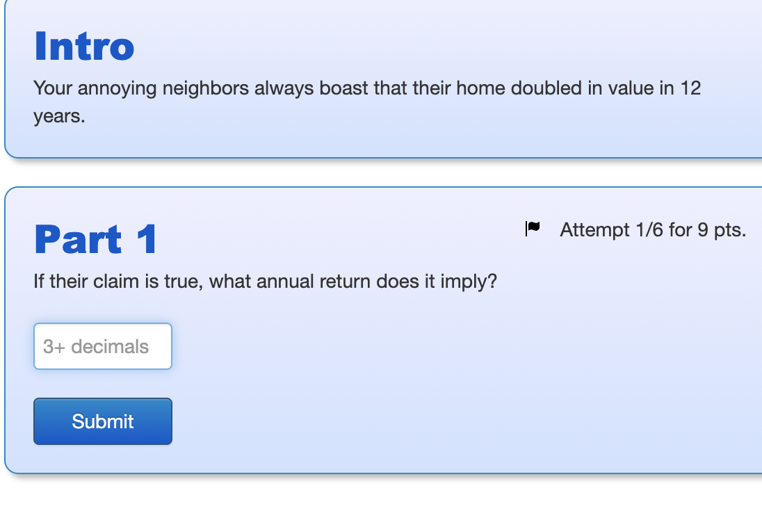Intro Your annoying neighbors always boast that