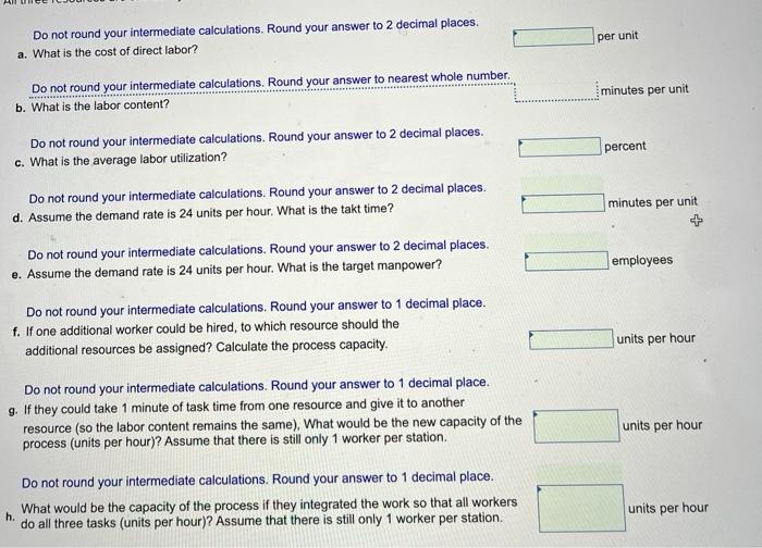 Consider a process consisting of three resources.