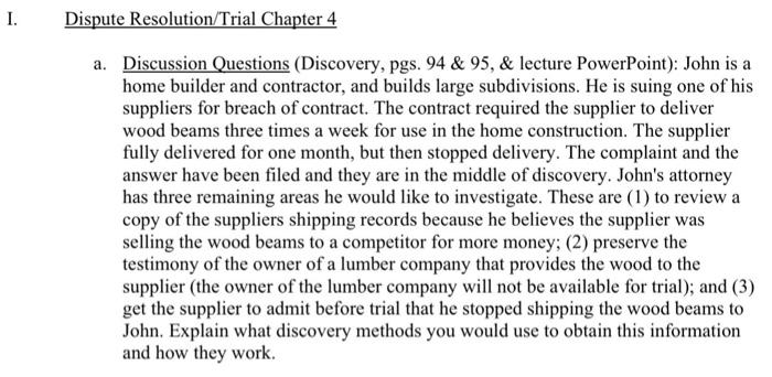 What discovery methods can be use to obtian the