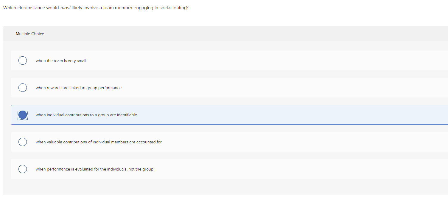 Which circumstance would most likely involve a
