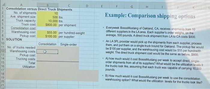 please help fill out the excel, thank you. w F G