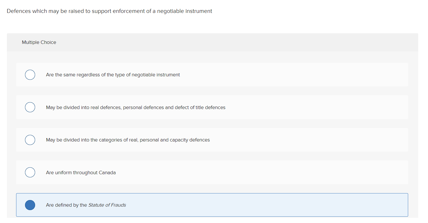 Defences which may be raised to support