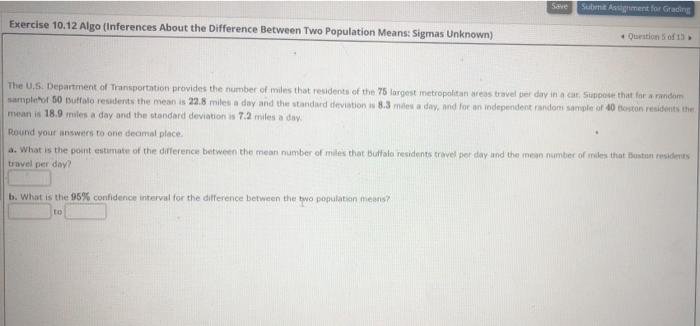 Sare Subsment for racing Exercise 10.12 Algo
