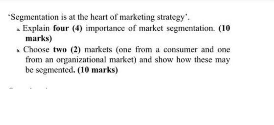 Segmentation is at the heart of marketing
