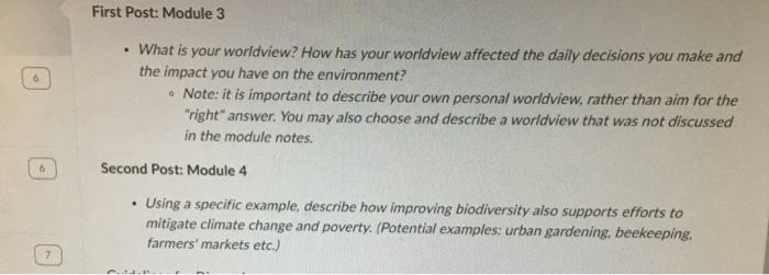 Environment Citizenship As soon as possible First