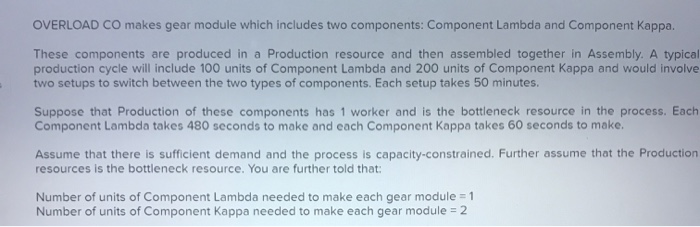 OVERLOAD CO makes gear module which includes two