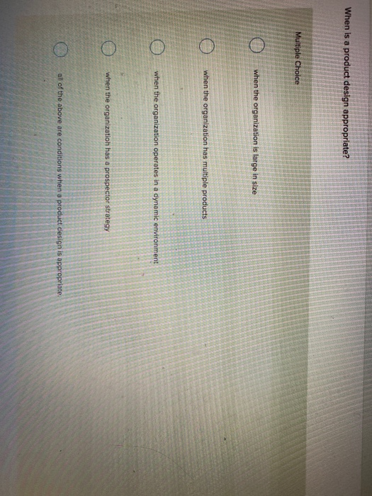 When is a product design appropriate? Multiple