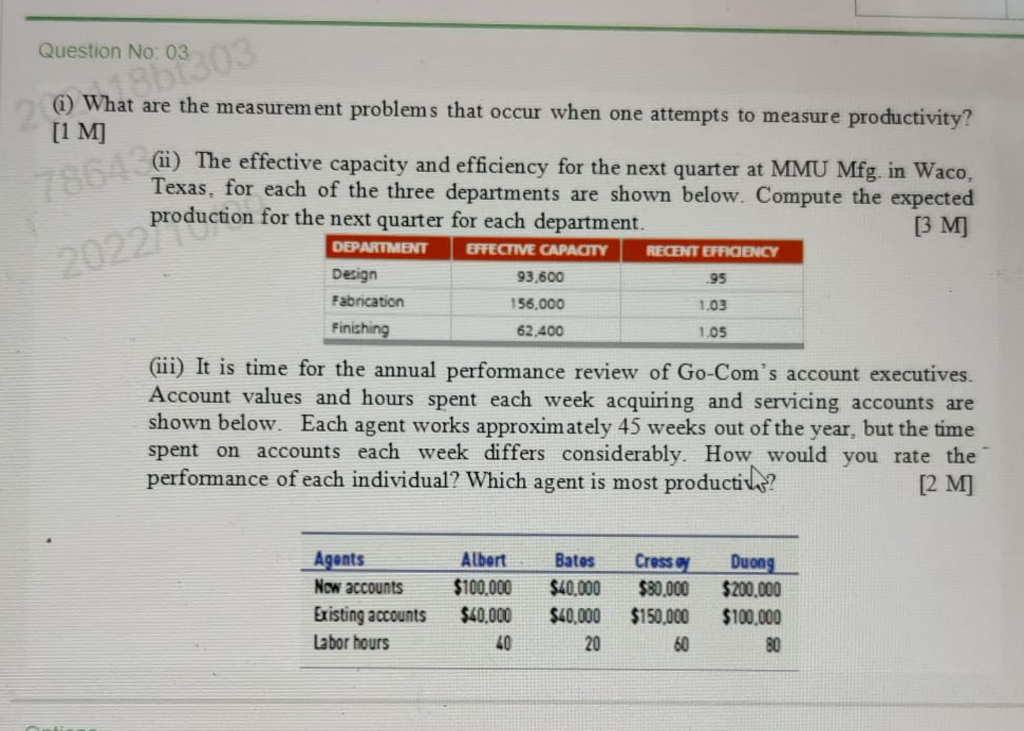 (i) What are the measurement problems that occur