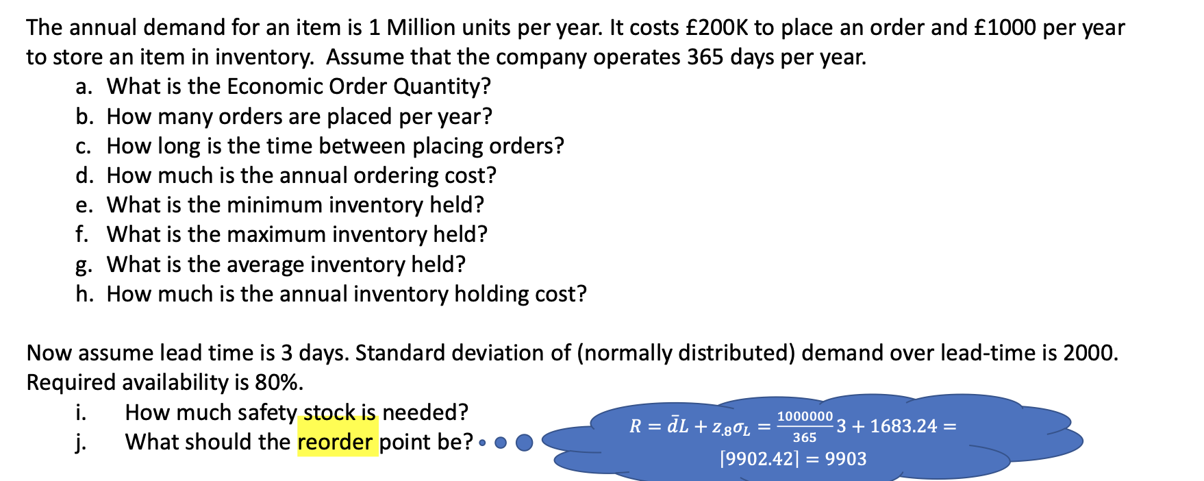 Hello, The answer are in the blue cloud. However,