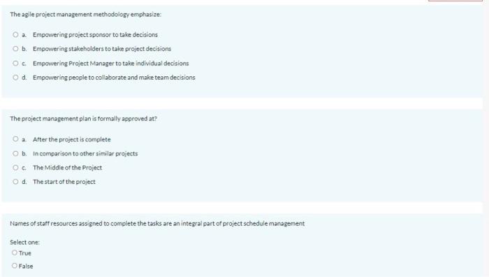The agile project management methodology