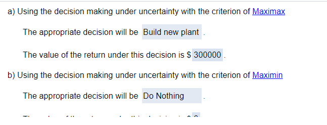 Given the following conditional value table: