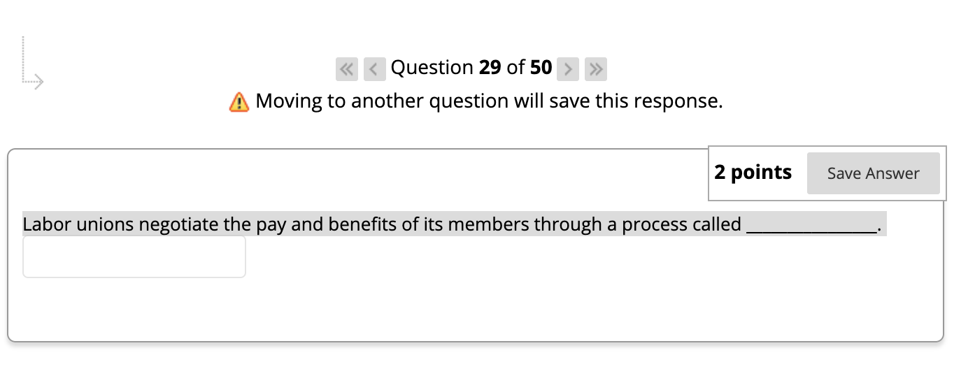 < Question 28 of 50 > >> A Moving to another