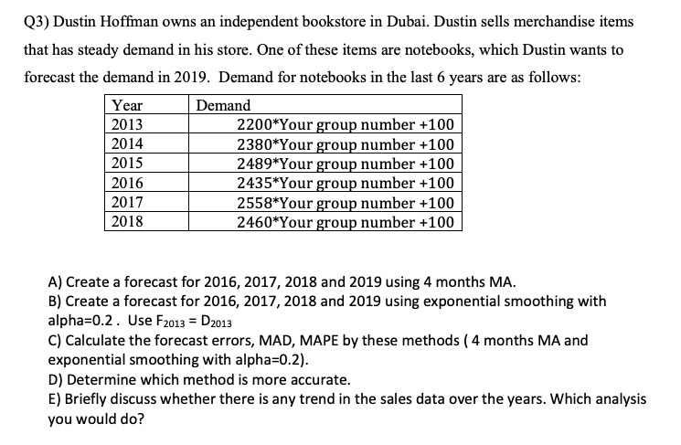 Assume Your group number is equal to 5, do not