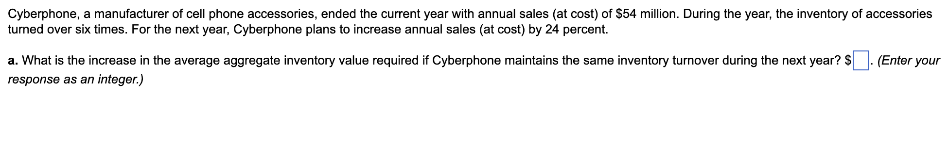 a. What is the increase in the average aggregate