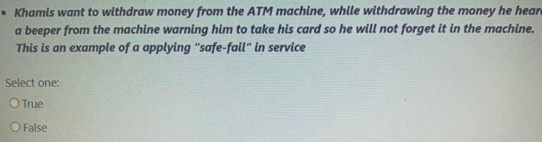 Khamis want to withdraw money from the ATM