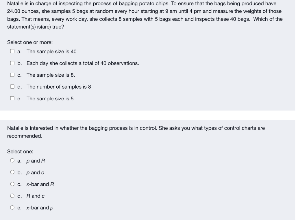 These two questions go together Natalie is in