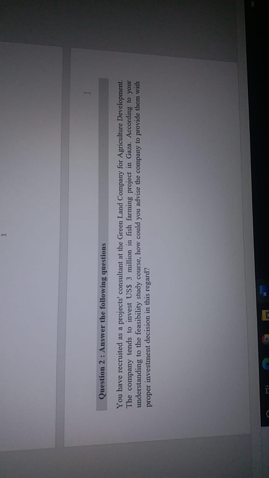 1 Question 2: Answer the following questions You