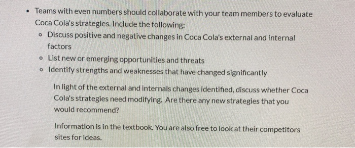 Teams with even numbers should collaborate with