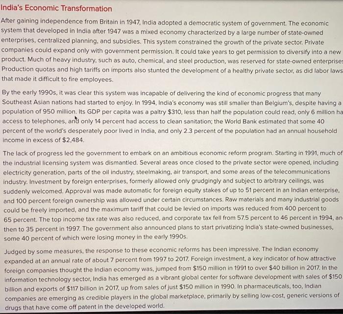 Page 88 3. Reread the Country Focus 