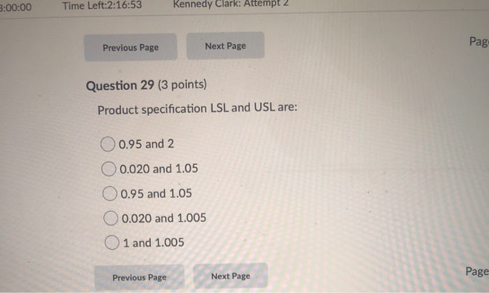 3:00:00 Time Left:2:16:53 Kennedy Clark: Attempt