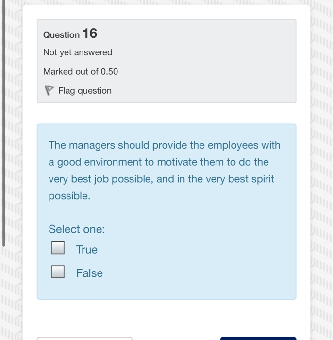 Question 16 Not yet answered Marked out of 0.50