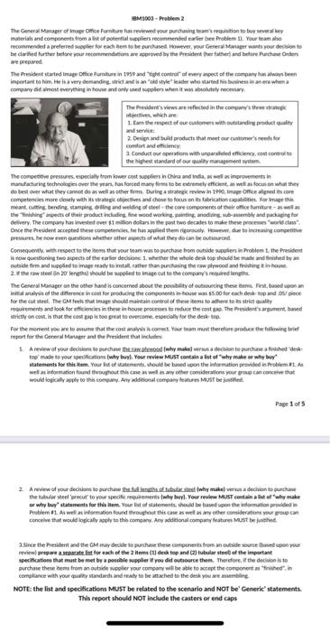 RM3003 - Problem 2 The General Manager image