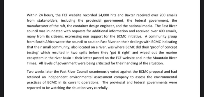 FRIENDS OF CANADA'S FRESHWATERS Jim Baxter could