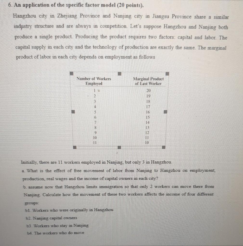 6. An application of the specific factor model