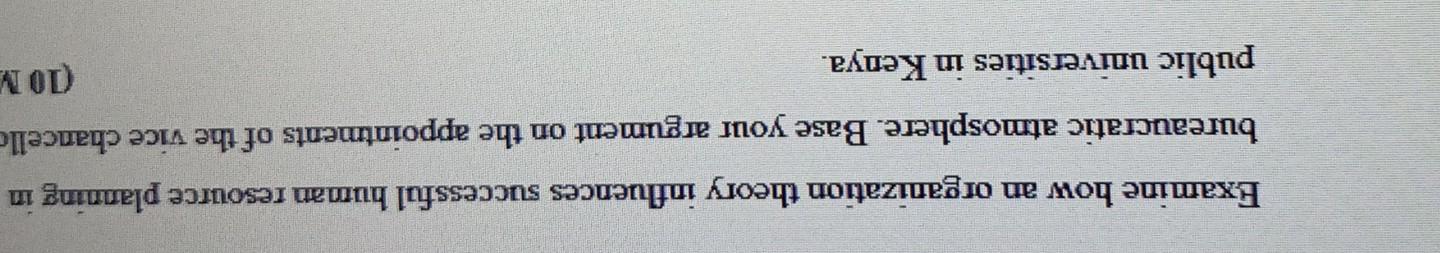 try Examine how an organization theory influences