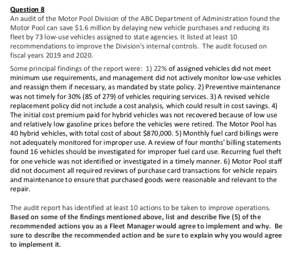 please answer #8 thank you !!!!!!!!!! Question 8